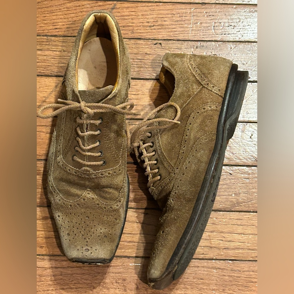 Brown Suede Men's Oxfords